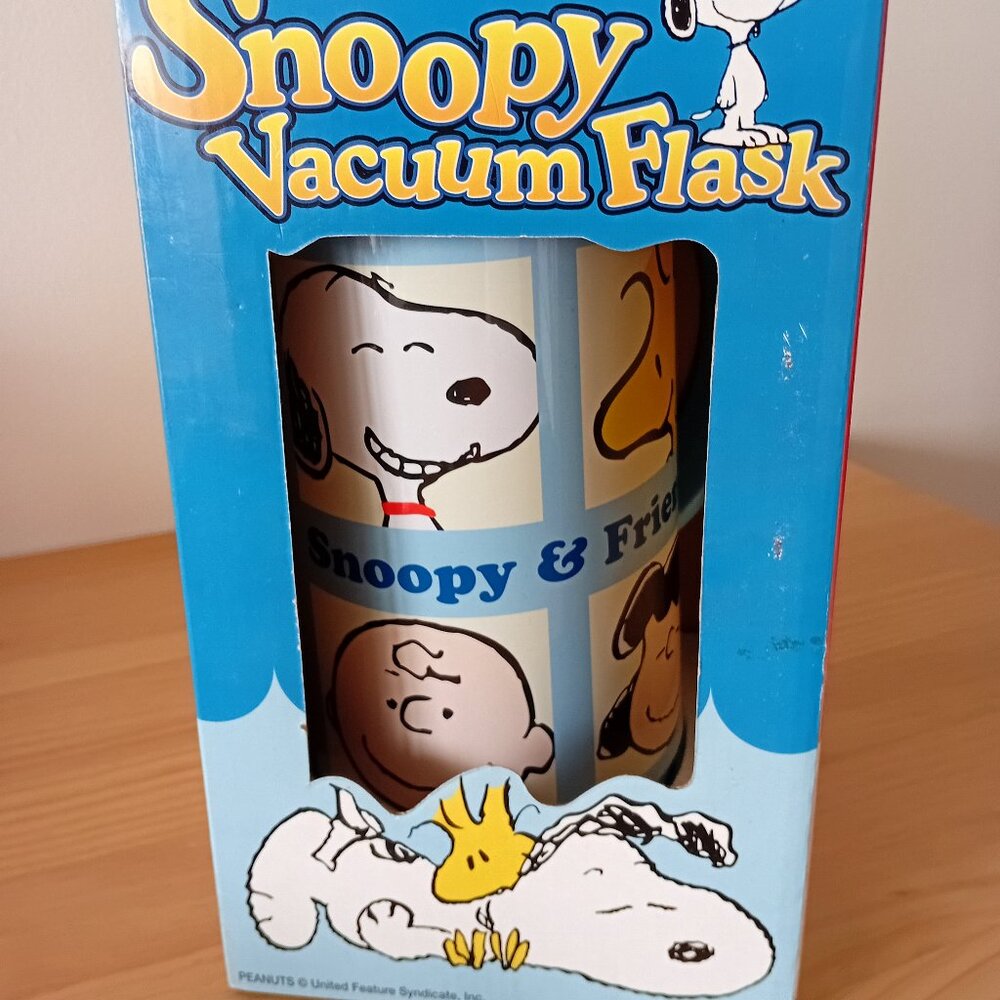 Vintage Snoopy And Friends Vacuum Flask/Thermos RARE [New Old Stock]